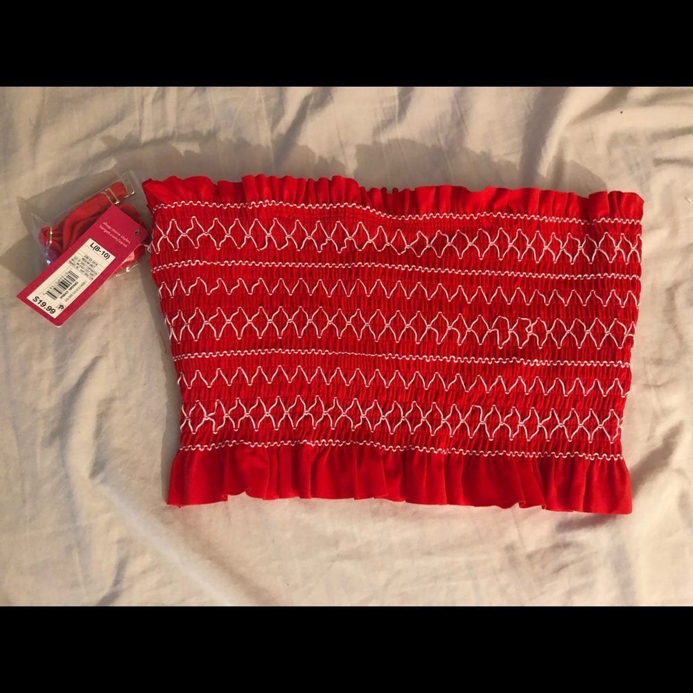 Red Bathing suit top
